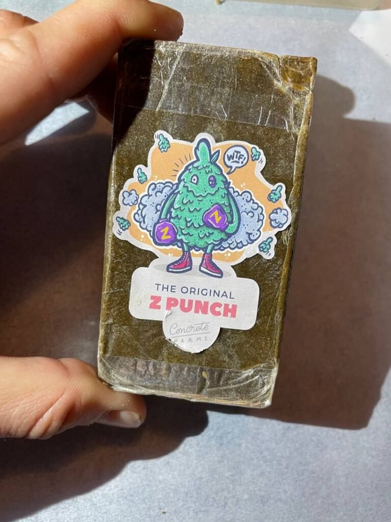 How Mousse Hash Is Made: Inside The Craft Of LA Mousse Style Hashish 4 The Original Z Punch Dry Hash slab view